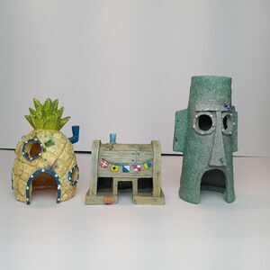 Spongebob Themed Aquarium Decor Set of 3